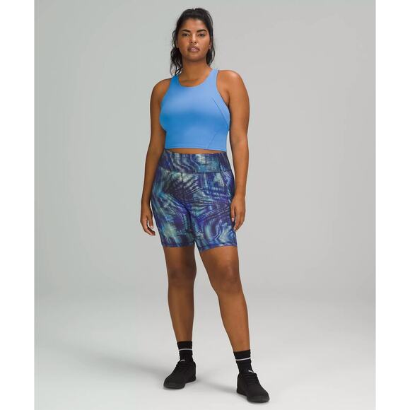 NWT Lululemon Invigorate High-Rise Short 8" - Shapeshifter Flux Blue Multi - 4 - Picture 6 of 9